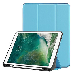 Etui en PU trépied pliable avec fente pour stylo bleu pour votre Apple iPad Air 10.5 (2019)/Pro 10.5 pouces (2017)