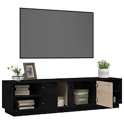 Acheter vidaXL Meuble TV Noir 156x40x40 cm Bois de pin massif