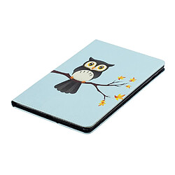 Acheter Etui en PU motif imprimé avec support hibou debout sur la branche pour votre Samsung Galaxy Tab A 10.1 (2019) T510