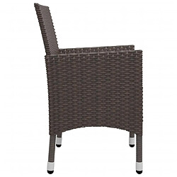 Maison Chic Ensemble de salle à manger de jardin 5 pcs,Table et chaises d'extérieur Marron -GKD580122 pas cher