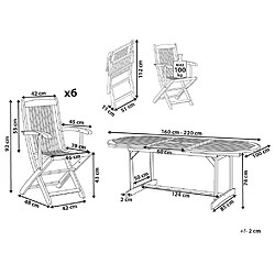 Avis Beliani Set de salle à manger Bois Bois clair MAUI II