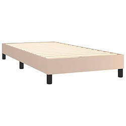 Avis vidaXL Cadre de lit sans matelas cappuccino 80x200 cm similicuir