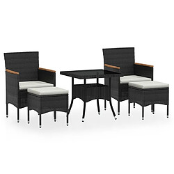 Maison Chic Mobilier à dîner de jardin 9 pcs,Table et chaises d'extérieur résine tressée et verre trempé -GKD382891