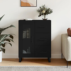 vidaXL Buffet noir 69,5x34x90 cm bois d'ingénierie