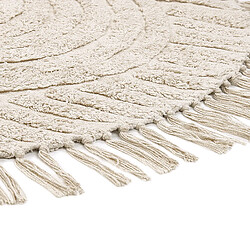 Avis Beliani Tapis en coton beige d 140 cm HALFETI