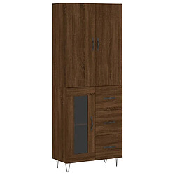 Maison Chic Buffet,Meuble de Rangement,commode pour salon,Cuisine Chêne marron 69,5x34x180 cm Bois d'ingénierie -MN25977