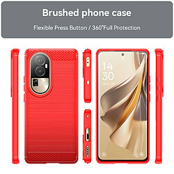 Htdmobiles Coque pour Oppo Reno 10 / 10 Pro 5G - housse etui silicone gel carbone + verre trempe - ROUGE