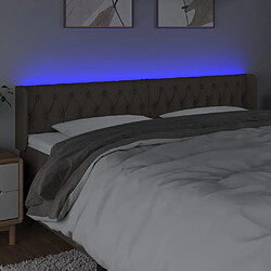 Avis vidaXL Tête de lit à LED Taupe 203x16x78/88 cm Tissu