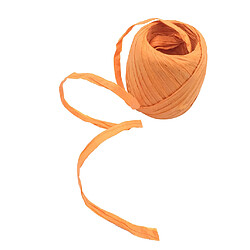 Avis 20m / Rouleau De Papier Raphia Ruban Cadeau Paquet Chaîne Scrapbooking Orange