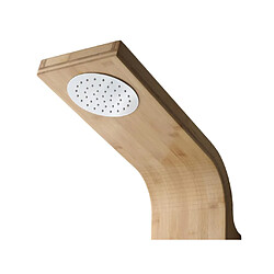 Acheter Vente-Unique Colonne de douche hydromassante, pluie tropicale et panneau en bambou - 20*140 cm - TISSIA