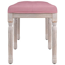 Avis vidaXL Banc Rose 110x40x49 cm Velours