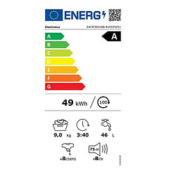 Lave-linge hublot 9 kg 1400 tours/min - ew7f3921rb - ELECTROLUX