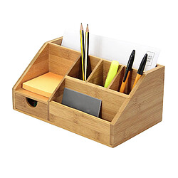 Universal Boîte de rangement en bois multifonctionnelle de bureau avec tiroir de bureau, boîte de bijoux de bureau, cosmétique de bureau, porte-papeterie.