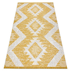 RUGSX ECO SIZAL Tapis - Diamants jaune/crème 155x220 cm