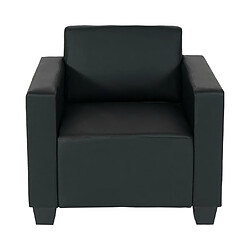 Avis Mendler Fauteuil salon /club / lounge Lyon, simili-cuir ~ noir