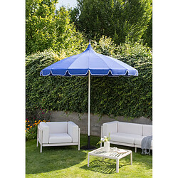 Beliani Parasol de jardin d 245 cm bleu MINOA