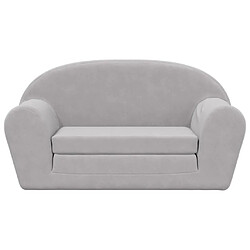 Avis Maison Chic Canapé-lit convertible 2 places, Clic-Clac pour enfants gris clair peluche douce -GKD29147