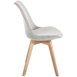 Acheter Decoshop26 Lot de 4 chaises de salle à manger style scandinave en velours côtelé beige CDS10390