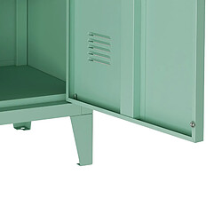 Helloshop26 Table de chevet en acier laminé 57 x 40 x 30 cm vert pastel mat 03_0008685 pas cher