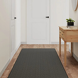 vidaXL Tapis de couloir aspect sisal anthracite 80x250 cm