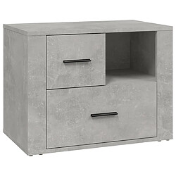 vidaXL Table de chevet Gris béton 60x36x45 cm Bois d'ingénierie