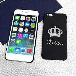 Universal Fashion King Queen Lovers Phone Mobile PC Case de gommage dur adapté à l'iPhone