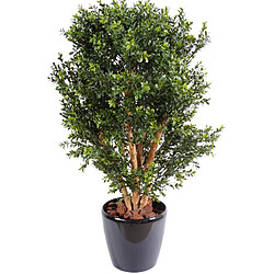 Pegane Plante artificielle haute gamme Spécial extérieur / BUIS Artificiel Buisson UV - Dim : 80 x 50 cm