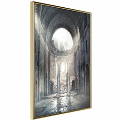 Paris Prix Affiche Murale Encadrée Ruins of a Cathedral 20 x 30 cm Or