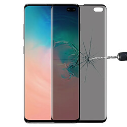 Wewoo Film de verre trempé de plein écran anti-éblouissement 9H 3D courbé pour Galaxy S10 Plus