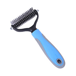 Wewoo Pet Comb Beauty Cleaning Supplies Dog Peigne pour chien en acier inoxydabletaille 18x7cm bleu