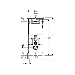 Avis GEBERIT Ensemble bâti-support avec réservoir pour WC muraux Duofix UP100 - 112 cm