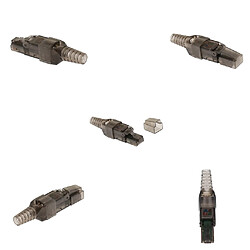 5Pièce Cat6a Rj45 Connecteur Réseau Connecteurs Modulaires Connecteurs Ethernet