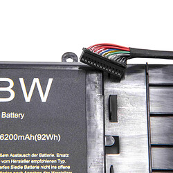 vhbw Batterie compatible avec Dell Alienware ALW17ED-2728, ALW17ED-3728, ALW17ED-3828 ordinateur portable Notebook (6200mAh, 14,8V, Li-ion)