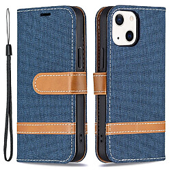 Etui en PU + TPU avec support bleu marine pour votre Apple iPhone 13 6.1 pouces