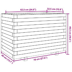 vidaXL Jardinière 70x40x49,5 cm bois de pin imprégné pas cher