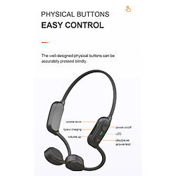 Conduction osseuse Casque Bluetooth Sans Fil HiFi Stéréo avec Mic pour la Course de Conduite à Vélo Étanche Ouvert Oreille Sport Casques pour Android pas cher