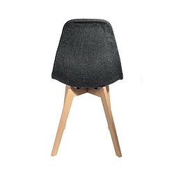 Acheter Mes Lot de 2 chaise repas 46x55x85 cm en mailles noir et naturel