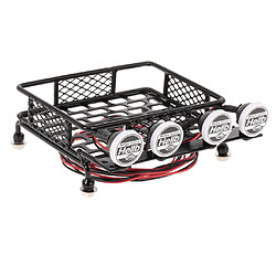 RC 1:10 Porte-bagages De Toit En Métal Avec 4 LED Pour Voiture De Buggy Sur Chenilles pas cher