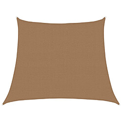 vidaXL Voile d'ombrage 160 g/m² Taupe 3/4x3 m PEHD