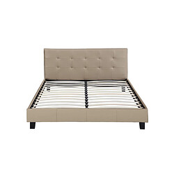 Habitat Et Jardin Lit Julia - 140 x 190 cm - Taupe