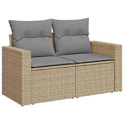 Avis vidaXL Salon de jardin avec coussins 4pcs mélange beige résine tressée