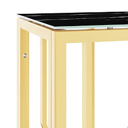 Maison Chic Table console | Meuble d'entrée | Table d'appoint doré 70x30x70 cm acier inoxydable et verre -GKD94831 pas cher