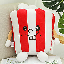 Universal Dessins animés drôles Nourriture Peluche Pizza Burger Popcorn Hot Dog Peluche farci à la pâte Collation Coussin Coussin Jouets pour enfants Cadeau d'anniversaire | Oreiller de luxe (27 * 26cm)