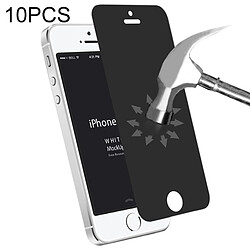 Wewoo Film de verre trempé 10PCS 9H Dureté de la surface 180 degrés Protection de l'écran anti-reflets pour iPhone 5 & 5S