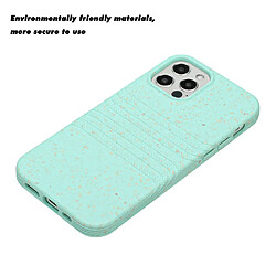 Coque en TPU + paille de blé entièrement biodégradable pour votre iPhone 11 Pro 5.8 pouces - bleu ciel