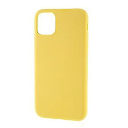 Universal Étui en silicone liquide doux jaune pour votre Apple iPhone 11 6,1 pouces