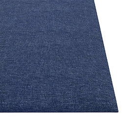 Acheter vidaXL Panneaux muraux 12 pcs Bleu 30x30 cm Tissu 1,08 m²