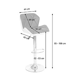 Avis Decoshop26 Tabouret de bar chaise de comptoir hauteur réglable en synthétique bordeaux cadre en acier chromé 04_0001233