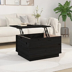 Avis Maison Chic Table basse,Table Console Table d'appoint, Table pour salon Noir 60x50x35 cm Bois massif de pin -MN68131