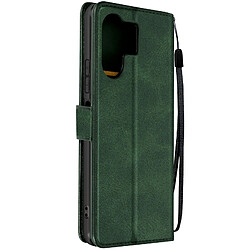 Avizar Étui pour Xiaomi Poco M6 5G Dragonne Clapet Support Portefeuille Vert Foncé 